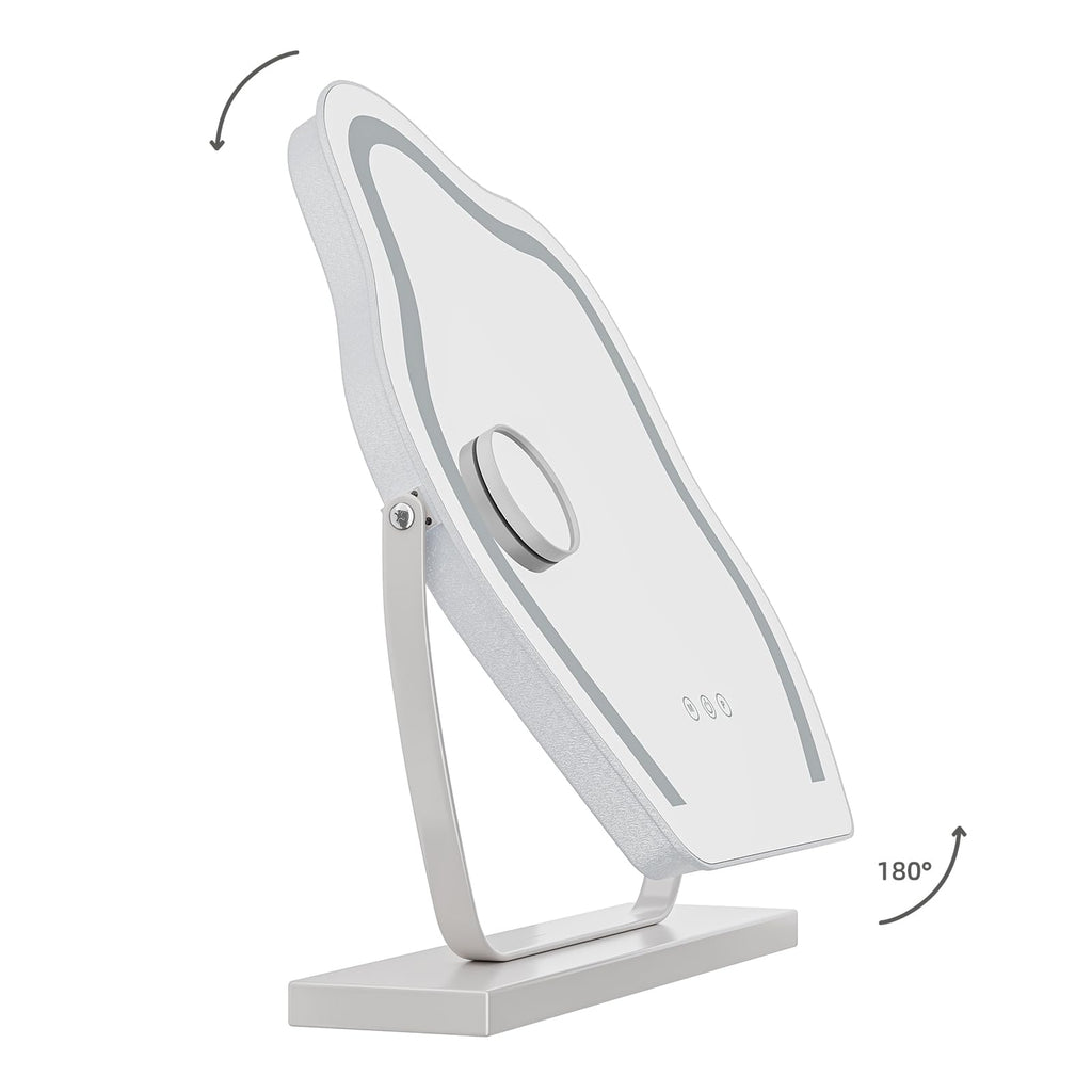 Dripex Cloud Hollywood LED Vanity Mirror – 3 Color Modes & 5X Magnifier