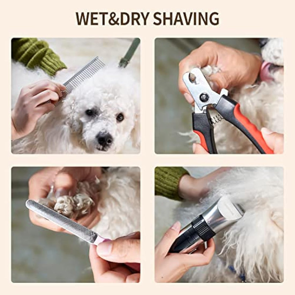 BarberBoss Cordless Dog Clippers | Waterproof Ceramic Blade Pet Trimmer