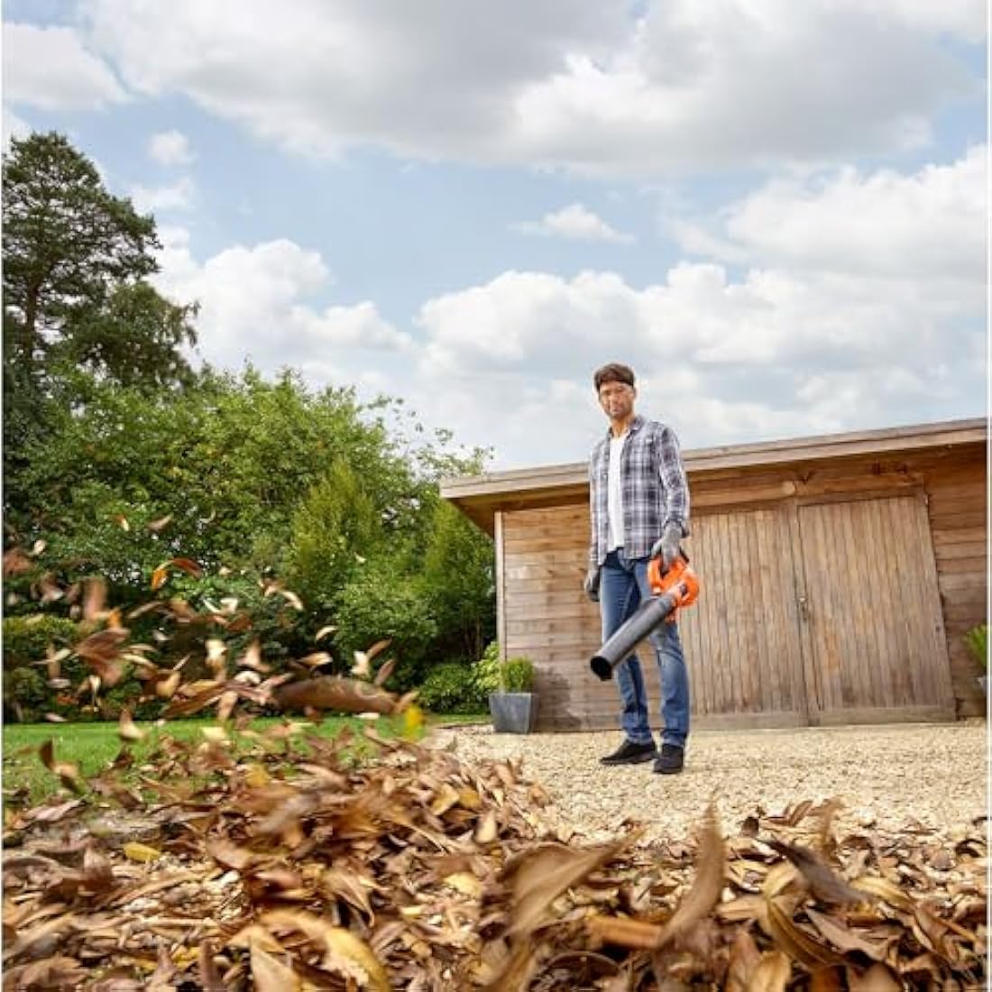 Black+Decker 18V Axial Leaf Blower – Cordless Garden Tool (Bare Unit)