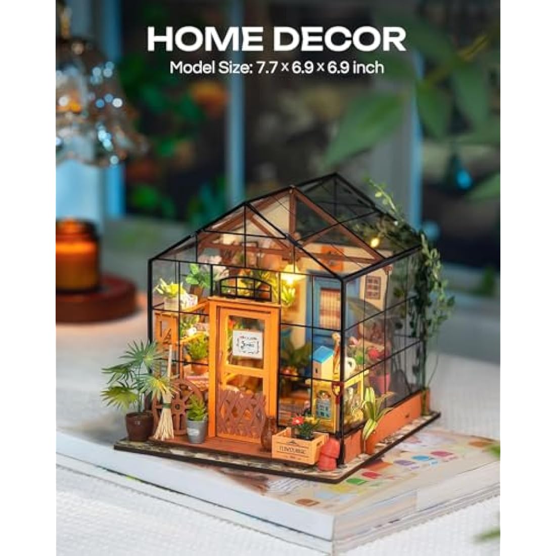Robotime DIY Miniature Greenhouse Kit – Cathy's Flower House Diorama
