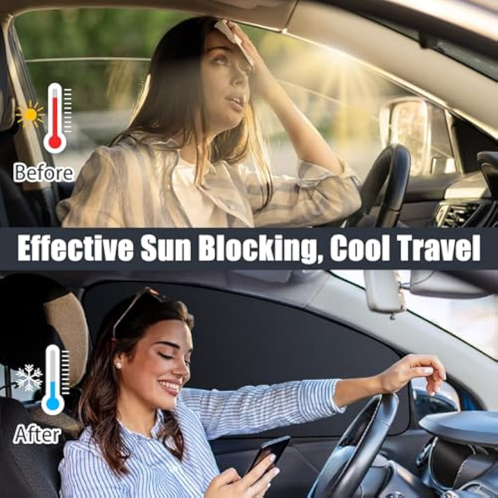 ZATOOTO Magnetic Car Side Window Shades – Opaque Privacy Sunshades, 2PCS