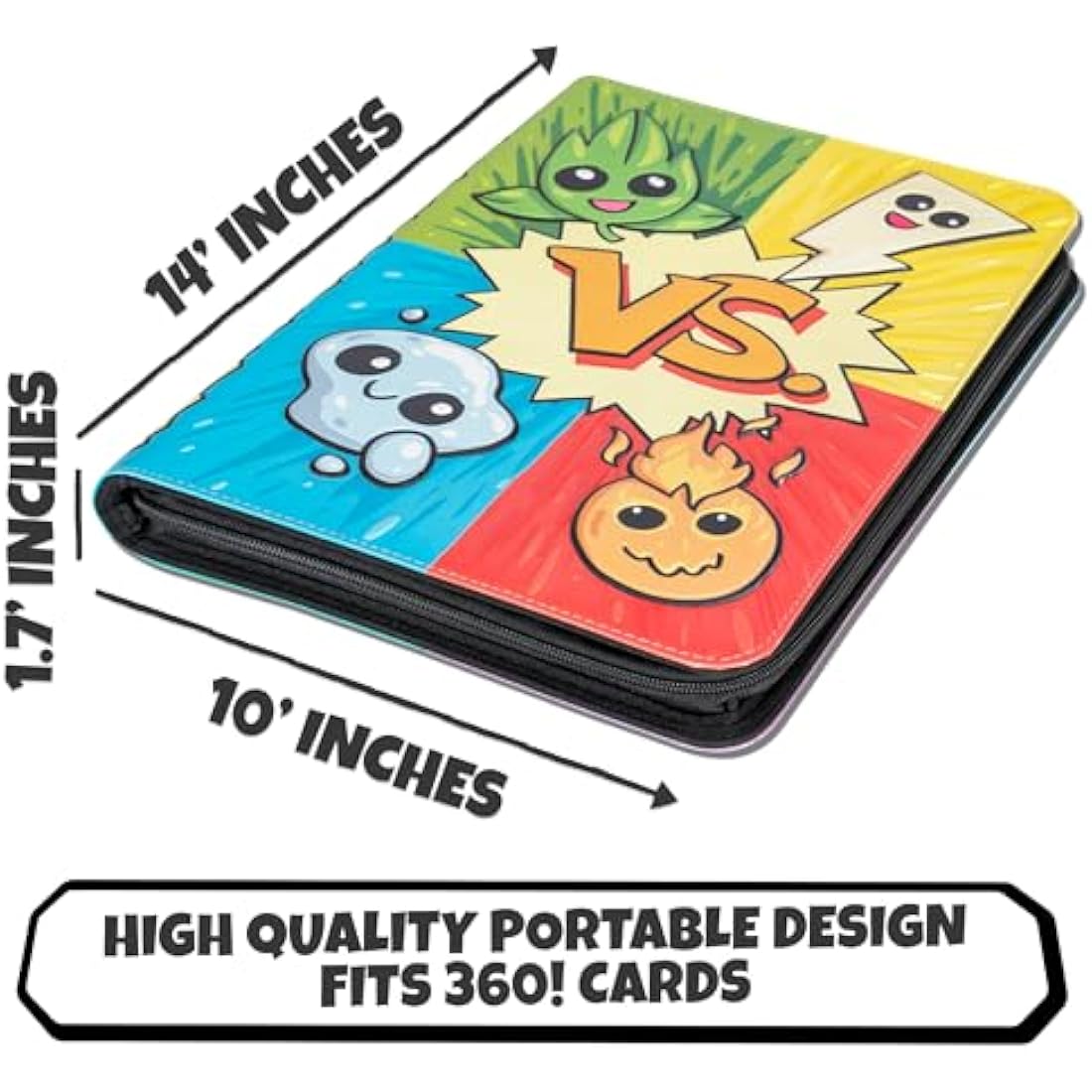 3D Pokemon Card Binder | 9-Pocket PU Leather 360 TCG Album
