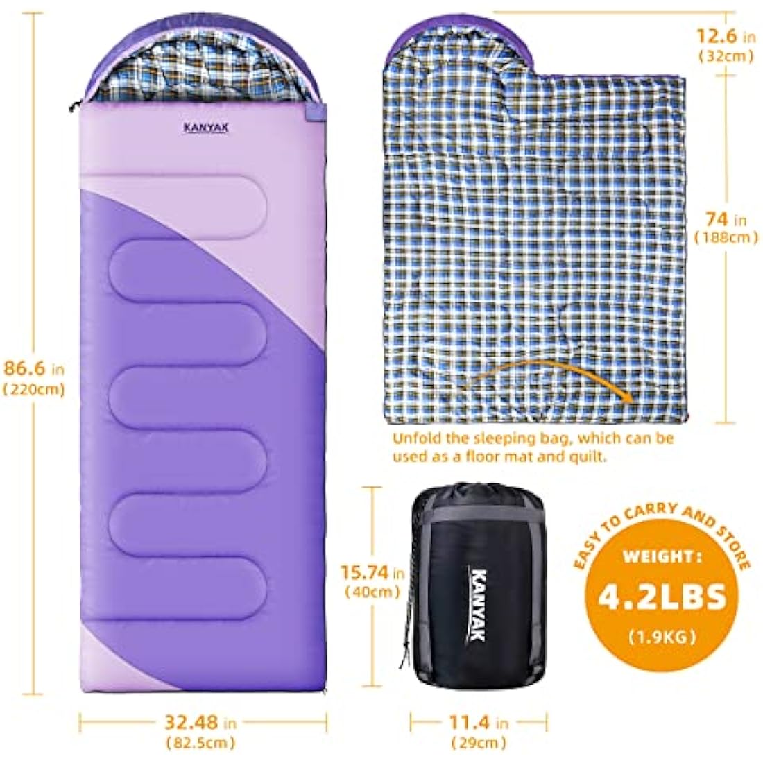 Jolof Store 3-4 Season Sleeping Bag | Waterproof Cold Weather Gear
