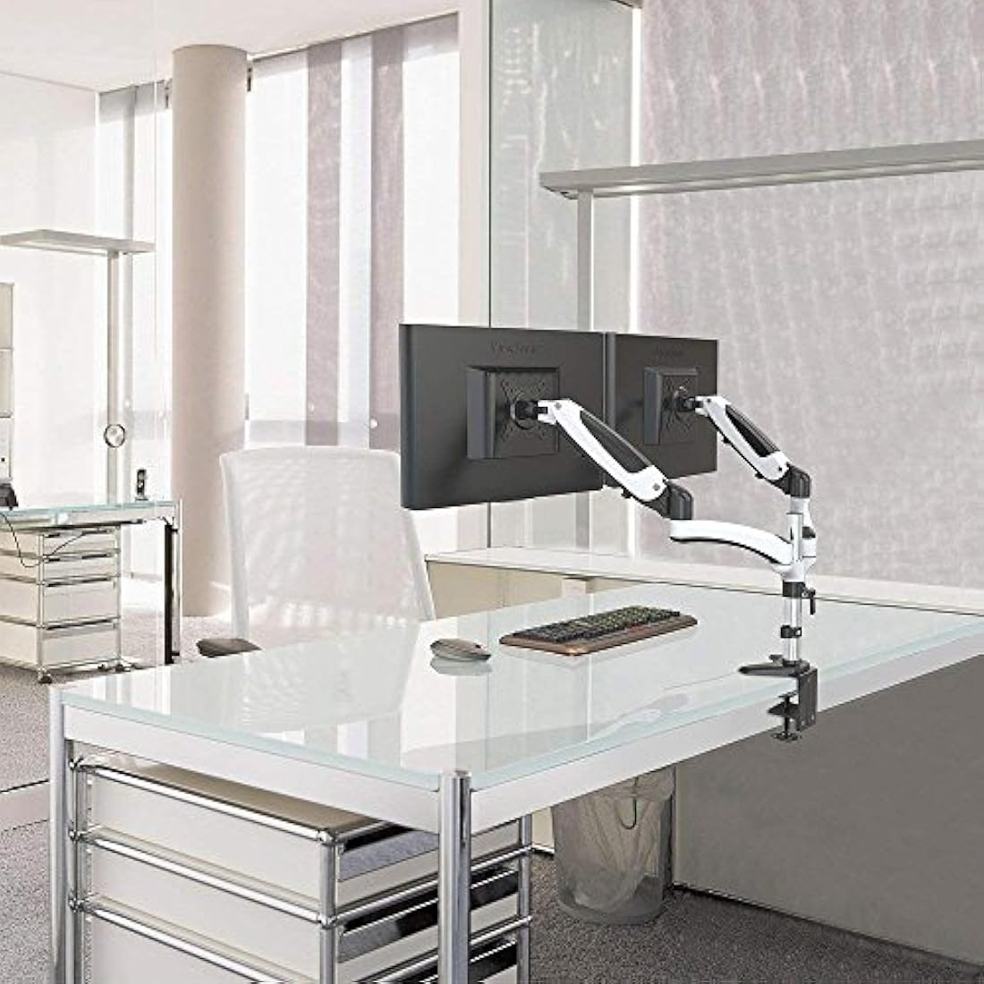 Amer Dual Monitor Mount Articulating Arms with Desk Clamp – Jolof Store