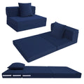 MeMoreCool Folding Floor Mattress Single, Fold Out Sofa Chair, Navy - image 1