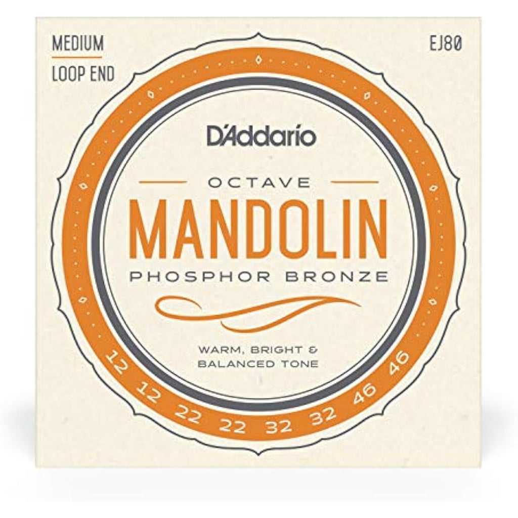 D'Addario Octave Mandolin Strings – Phosphor Bronze – Medium 12-46