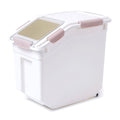 Toolzia 10kg Rice Dispenser | Airtight Grain Storage Bin with Scoop - Pink