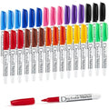 Volcanics Dry Erase Whiteboard Markers – Fine Tip Low Odor Pens, 30 Pack