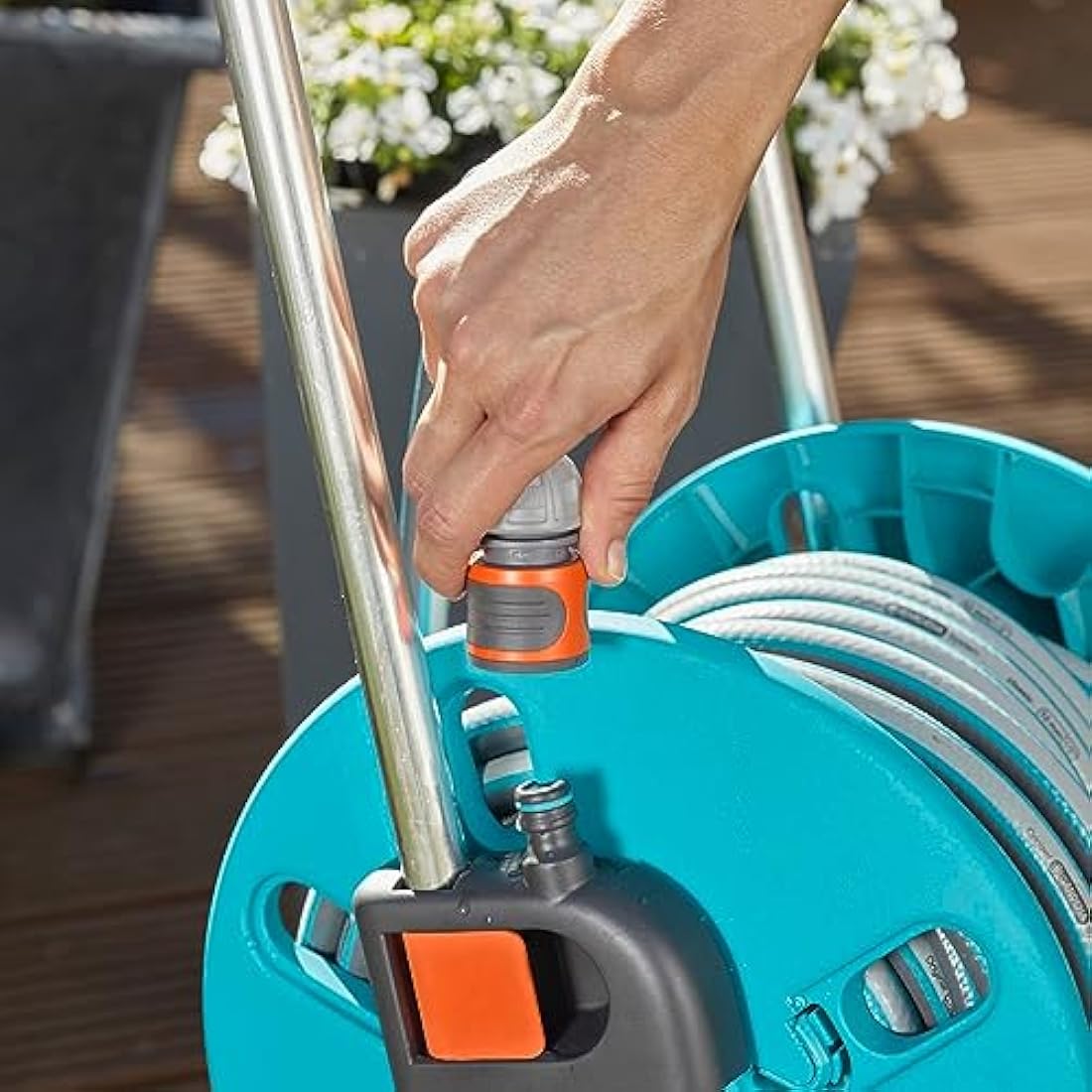 Gardena AquaRoll S Watering Hose Reel – Outdoor Garden Irrigation