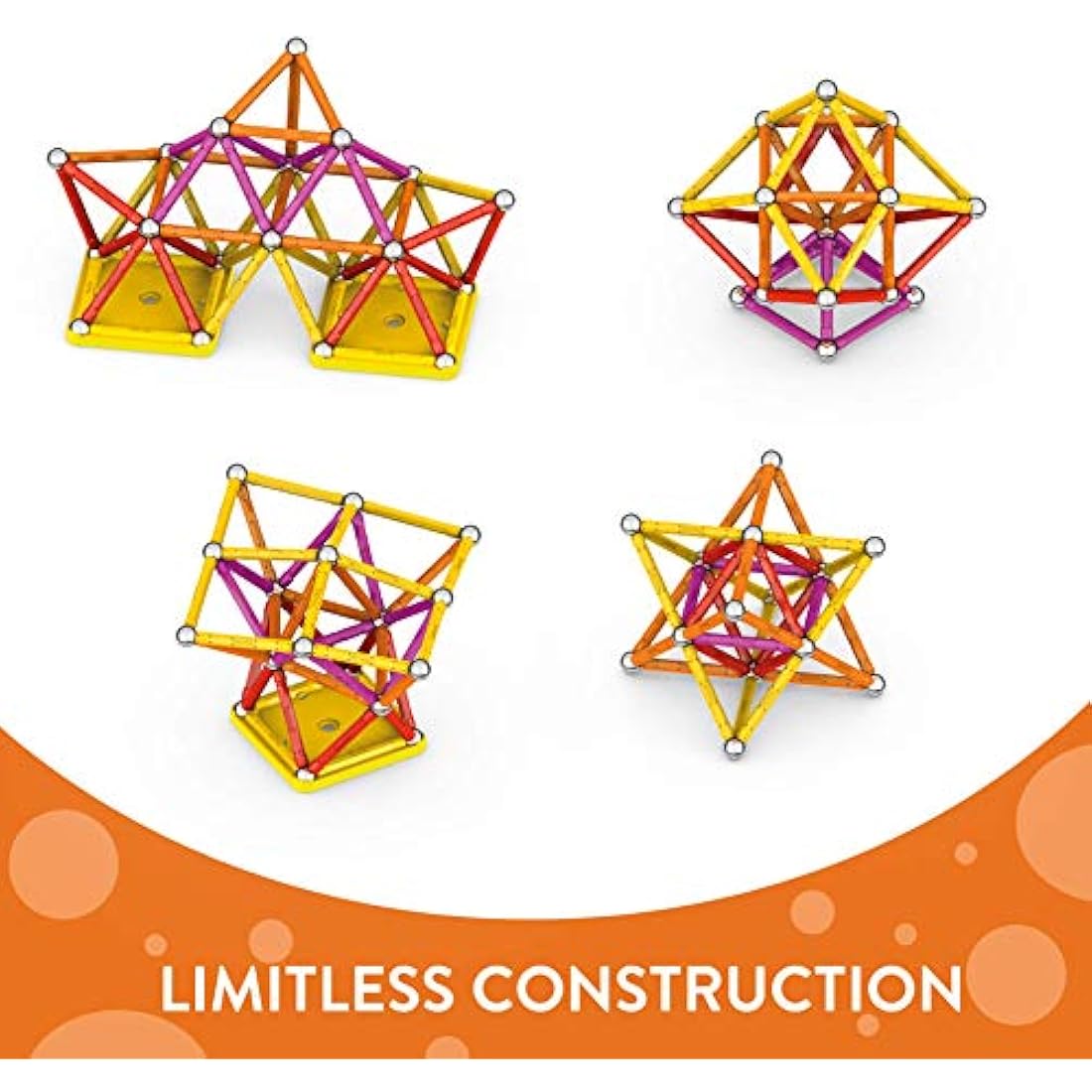 Geomag Classic Magnetic Construction Set – 93 Piece Recycled STEM Toy