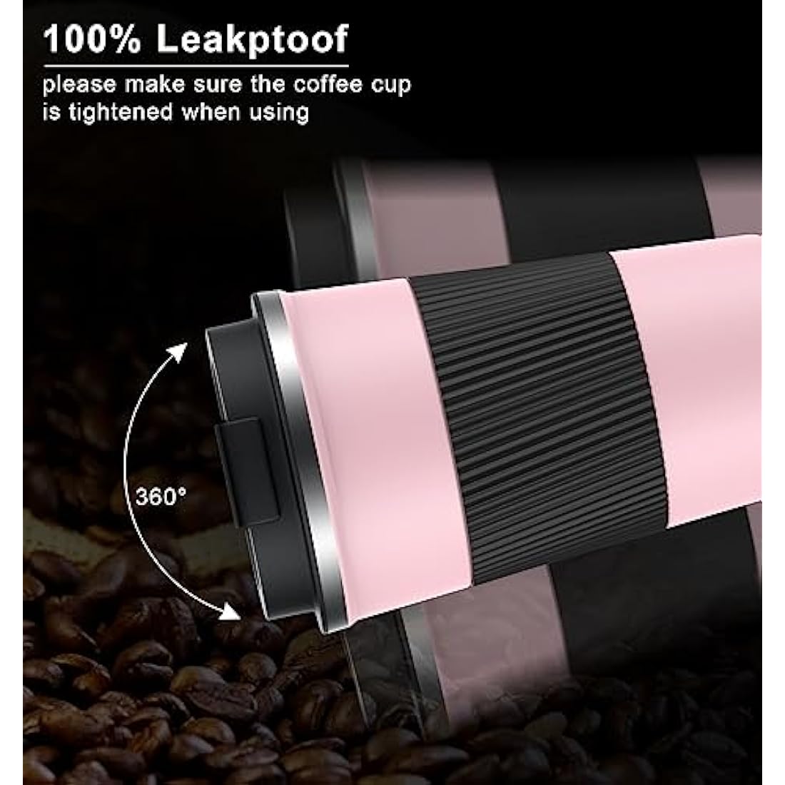CS COSDDI Insulated Travel Mug – 380ml Leakproof Stainless Steel Cup