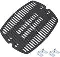 GFTIME Cast Iron Cooking Grates for Weber Q100 Q1000 Q1200 Series, 2-Pack
