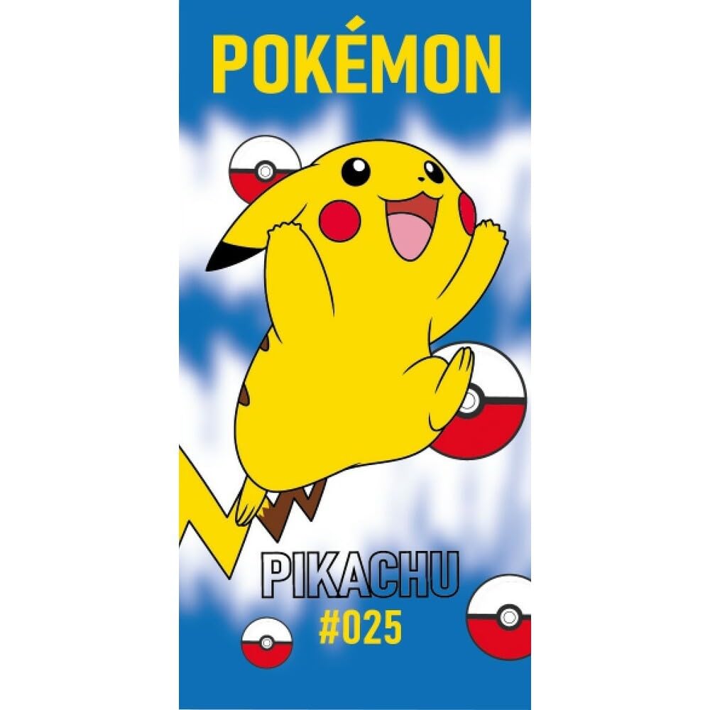 Pokemon Kids Microfiber Pool Towel – Multicolour Print, 70x140 cm