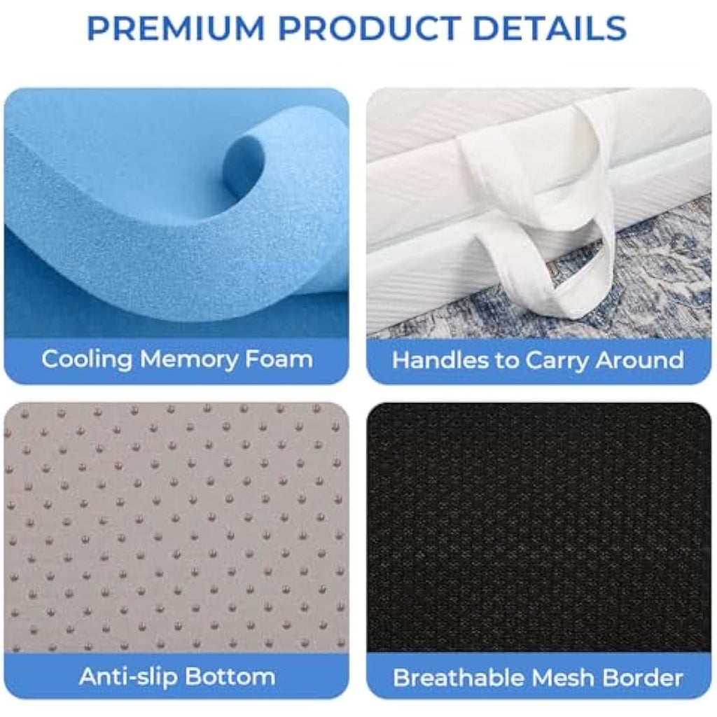 Vesgantti Small Double Folding Mattress – 10cm Gel Memory Foam Tri-fold