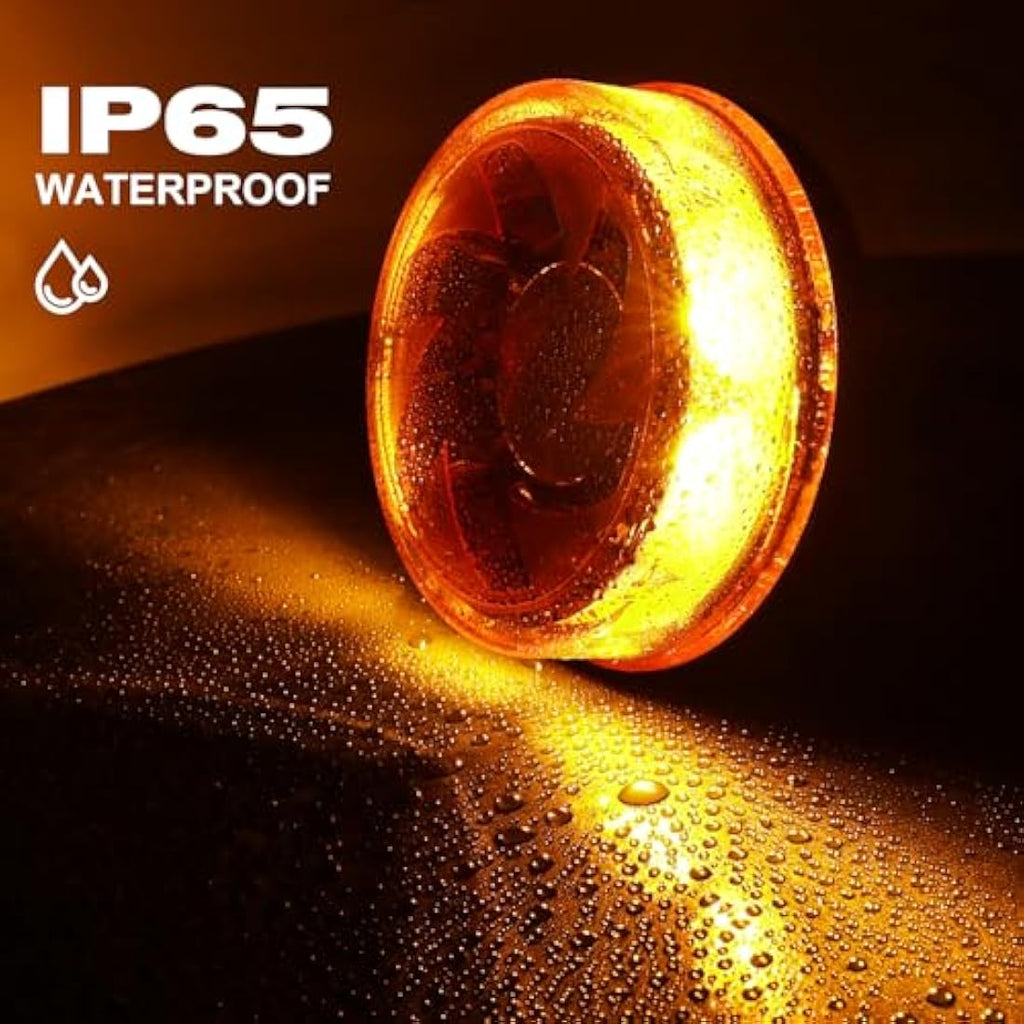 LED Amber Warning Beacon – 12/24V IP67 Waterproof Light