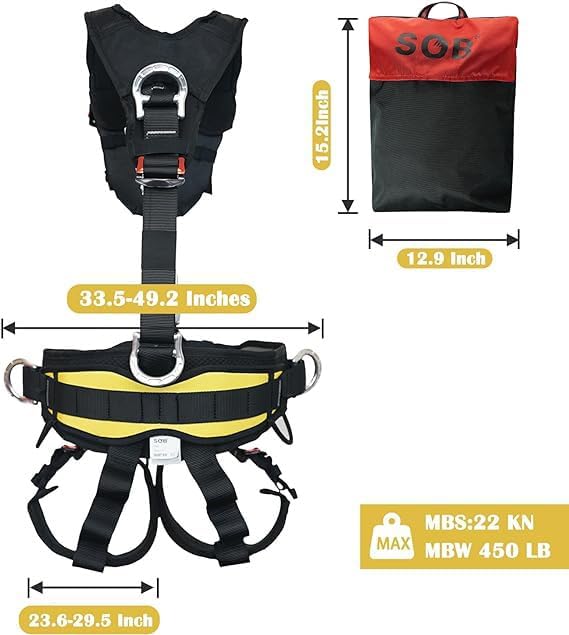 Jolof Store Full Body Safety Harness | Adjustable Rock Climbing Belt