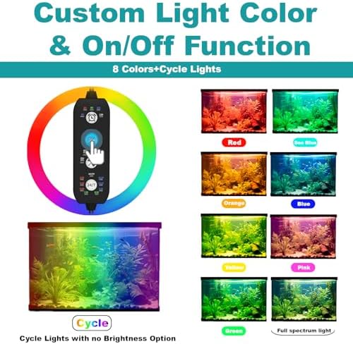 SEAOURA Submersible Fish Tank Light | 24/7 Full Spectrum LED | 16W 68cm