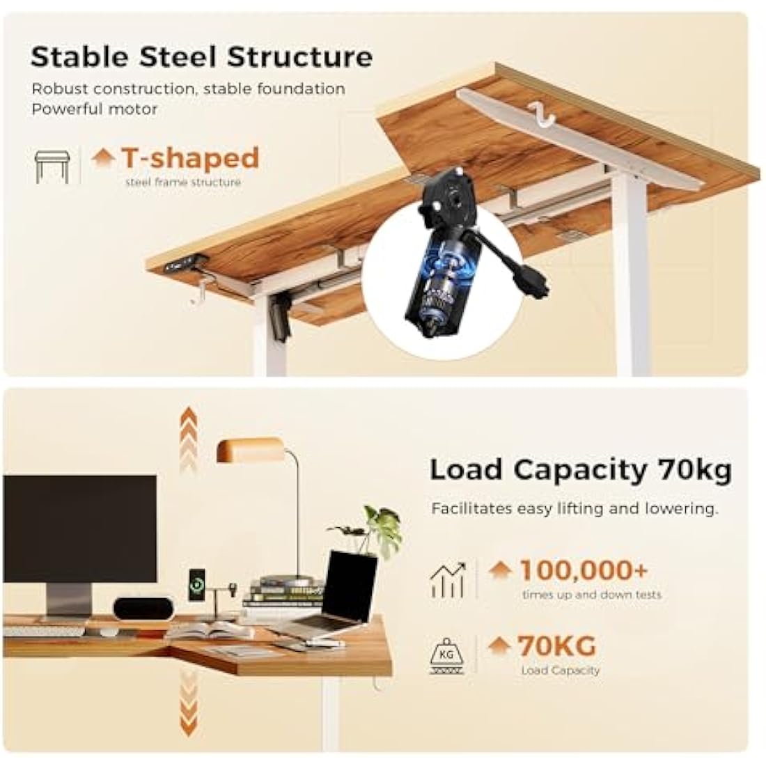 Agilestic L-Shaped Electric Standing Desk | 140cm Height Adjustable