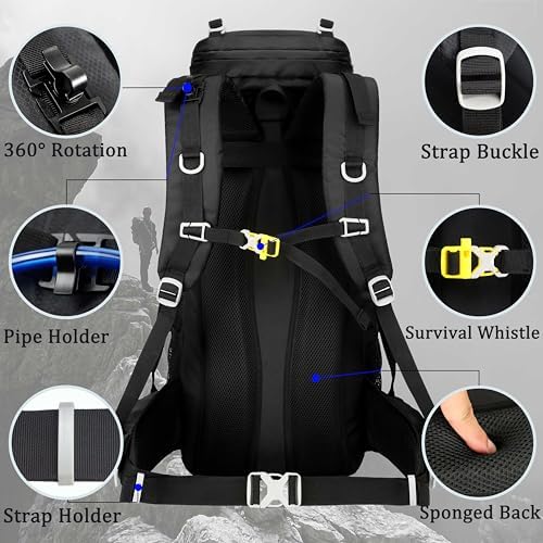 Jolof Store 60L Hiking Camping Backpack | Water Resistant Travel Rucksack
