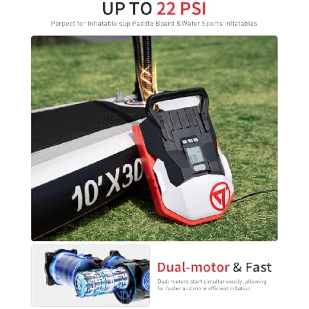 GICLE Electric SUP Pump – 22PSI High Pressure Paddle Board Inflator
