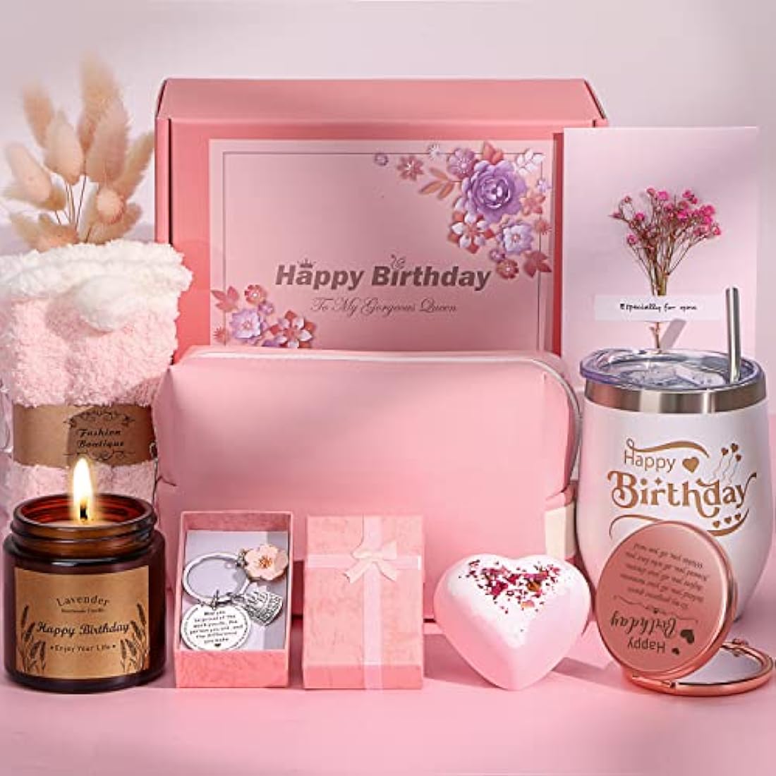 TuDou Birthday Pamper Gift Box for Women – 9-Piece Spa Relaxation Set