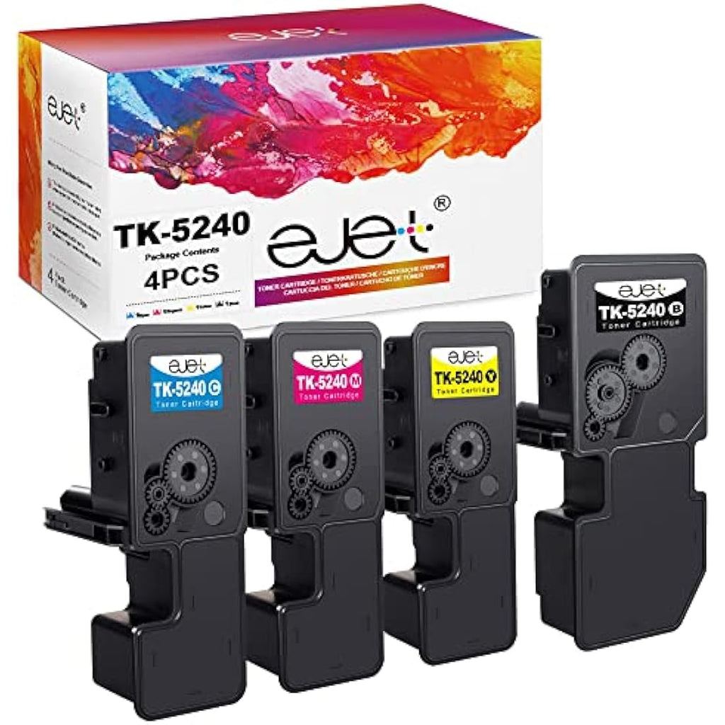 ejet TK-5240 Compatible Toner 4-Pack for Kyocera Ecosys M5526cdw P5026cdw