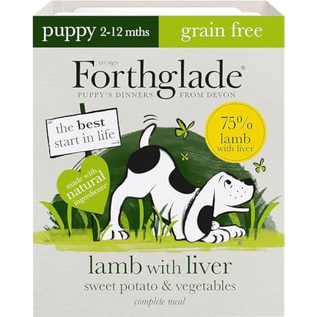 Forthglade Grain Free Puppy Wet Dog Food | Lamb & Liver (18 x 395g)