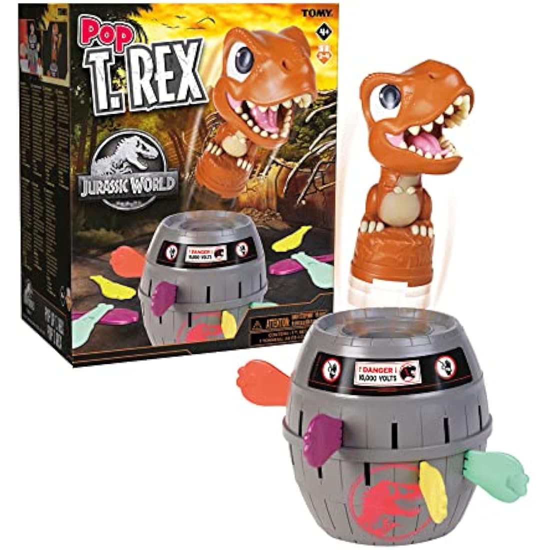 TOMY Pop Up Trex Dinosaur Action Game – Family & Preschool Toy