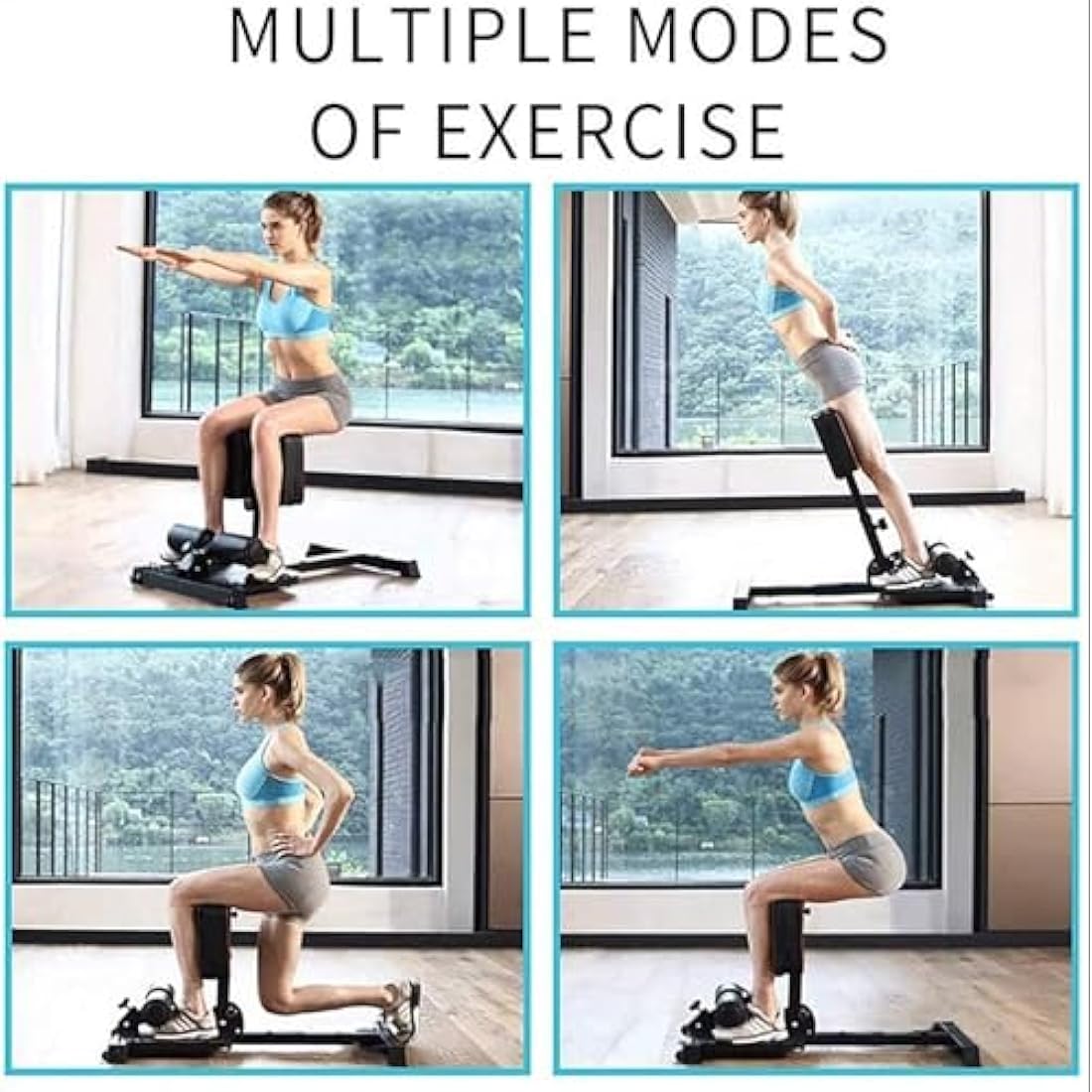 Leikefitness Multi-Function Sissy Squat Bench | Foldable Home Gym Station