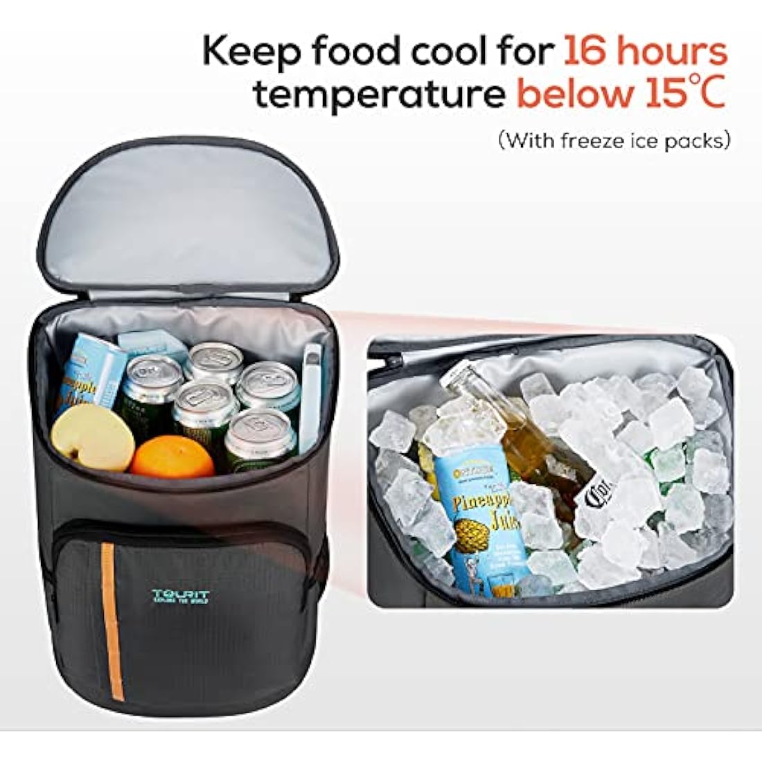 TOURIT 30-Can Insulated Cooler Backpack – Leak-Proof Lightweight Bag