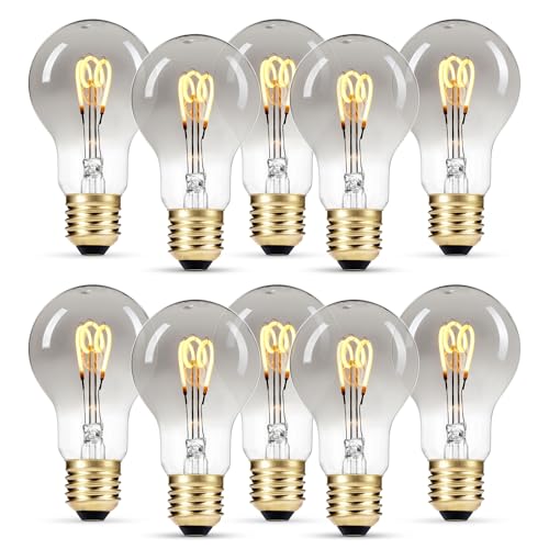 greenandco E27 Vintage LED Filament Bulb – 1800K Warm White 10-Pack