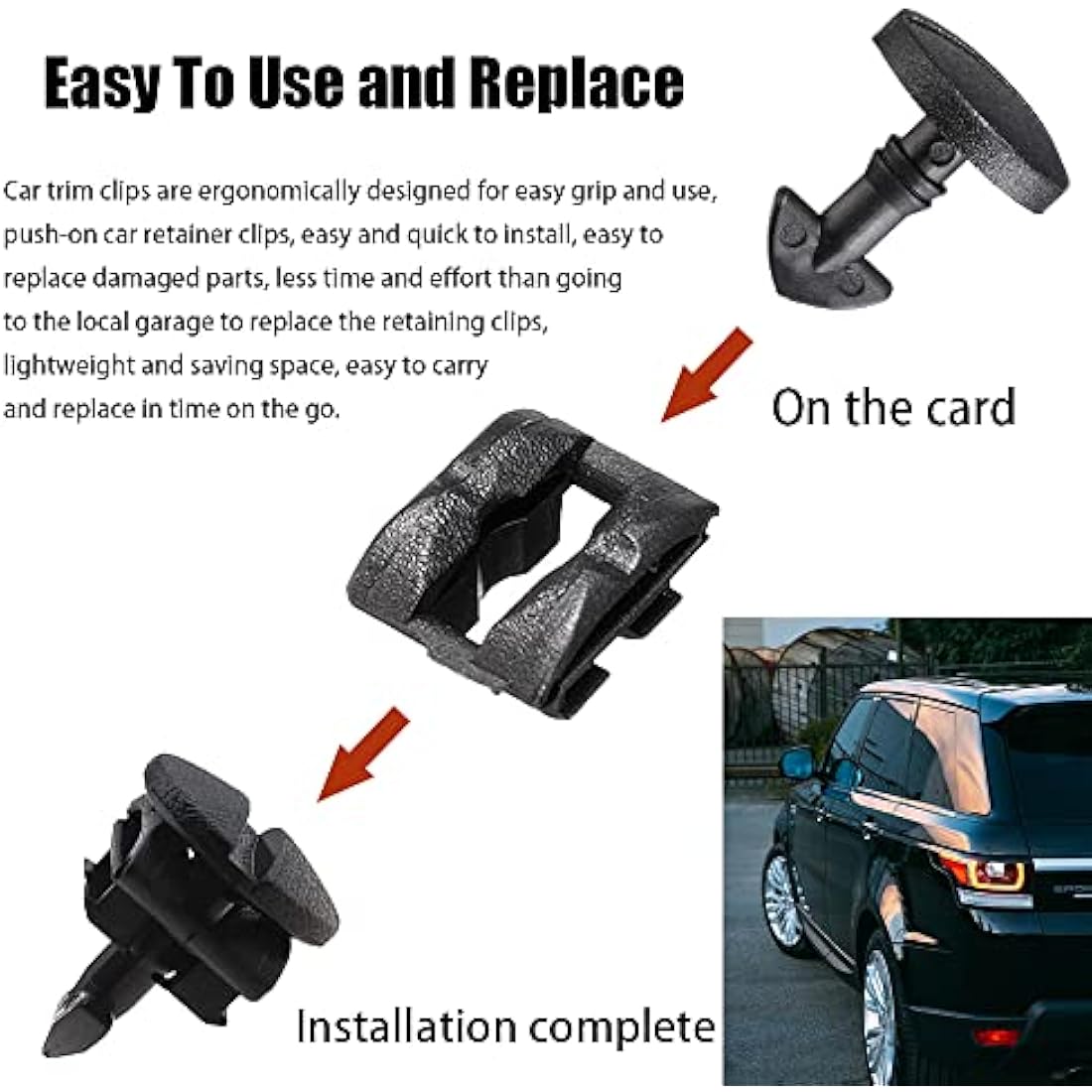 Jolof Store Rear Bumper Tow Eye Cover Clips – 6 Pair Car Retainer Clips
