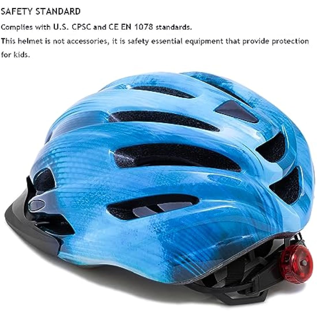 Kids Bike Helmet | LED Safety Light | Lightweight 50-57cm