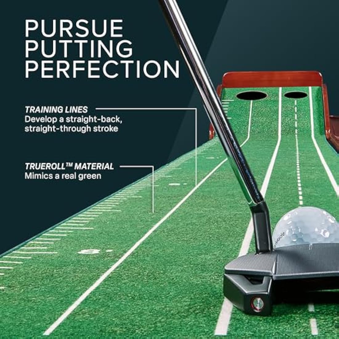 Perfect Practice Putting Mat – 9.5ft Indoor Golf Training Aid