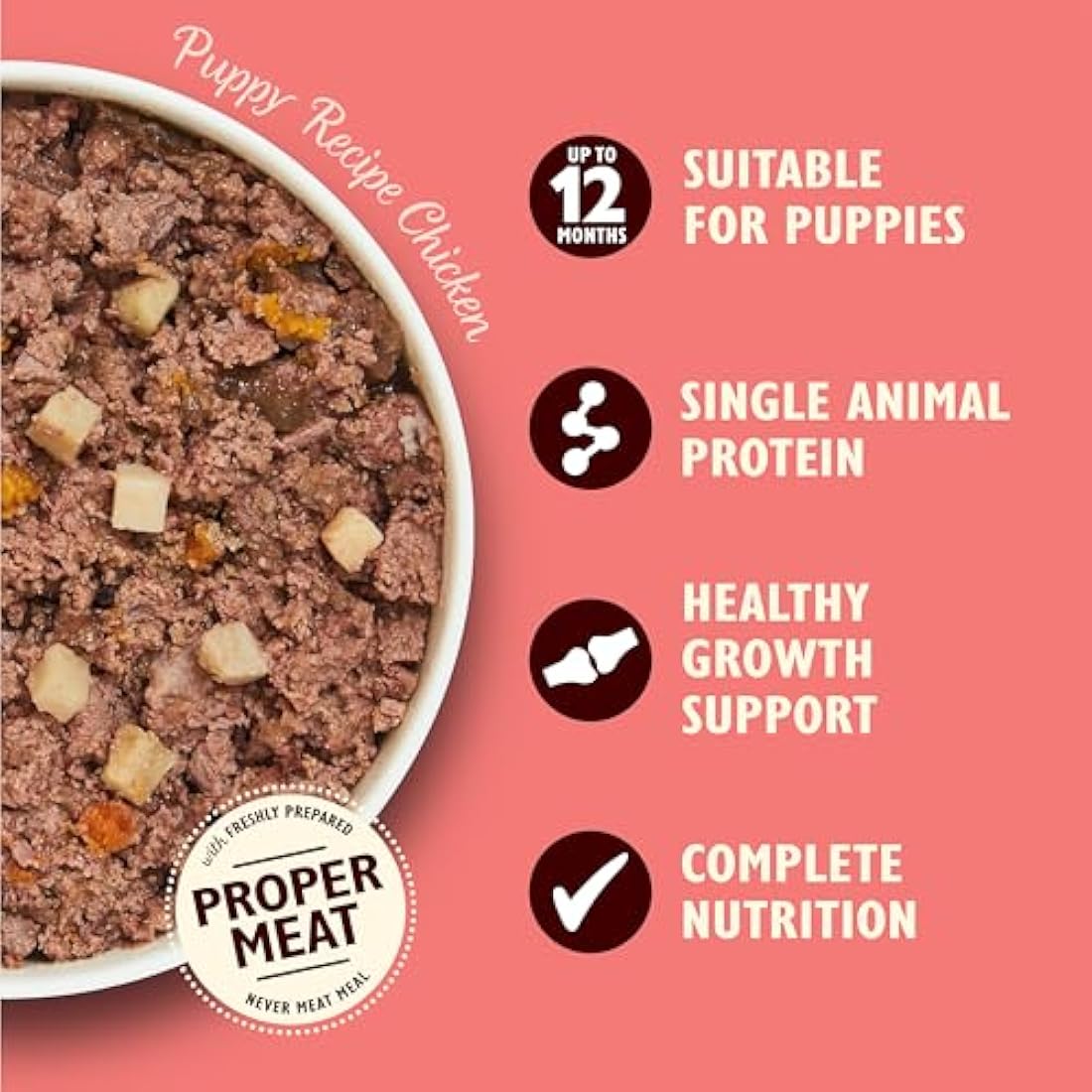 Lily's Kitchen Puppy Recipe Chicken Wet Dog Food - 10 x 150g Trays