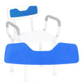 Shower Chair Back Mat, Bath Stool Backrest Non-Slip Cushion EVA Foam Pad with Adhesive for Handicap, Disabled, Elderly Back