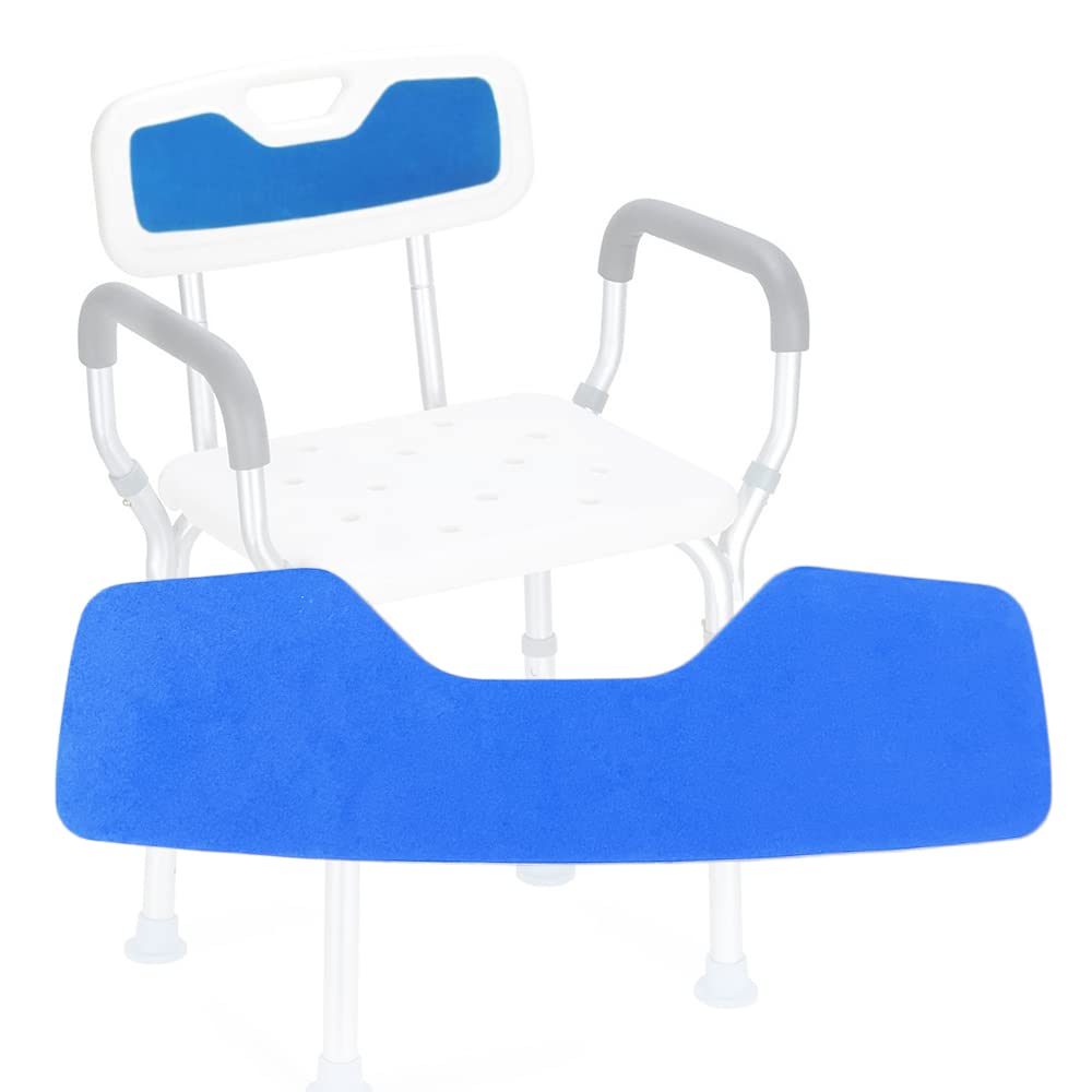 Shower Chair Back Mat, Bath Stool Backrest Non-Slip Cushion EVA Foam Pad with Adhesive for Handicap, Disabled, Elderly Back
