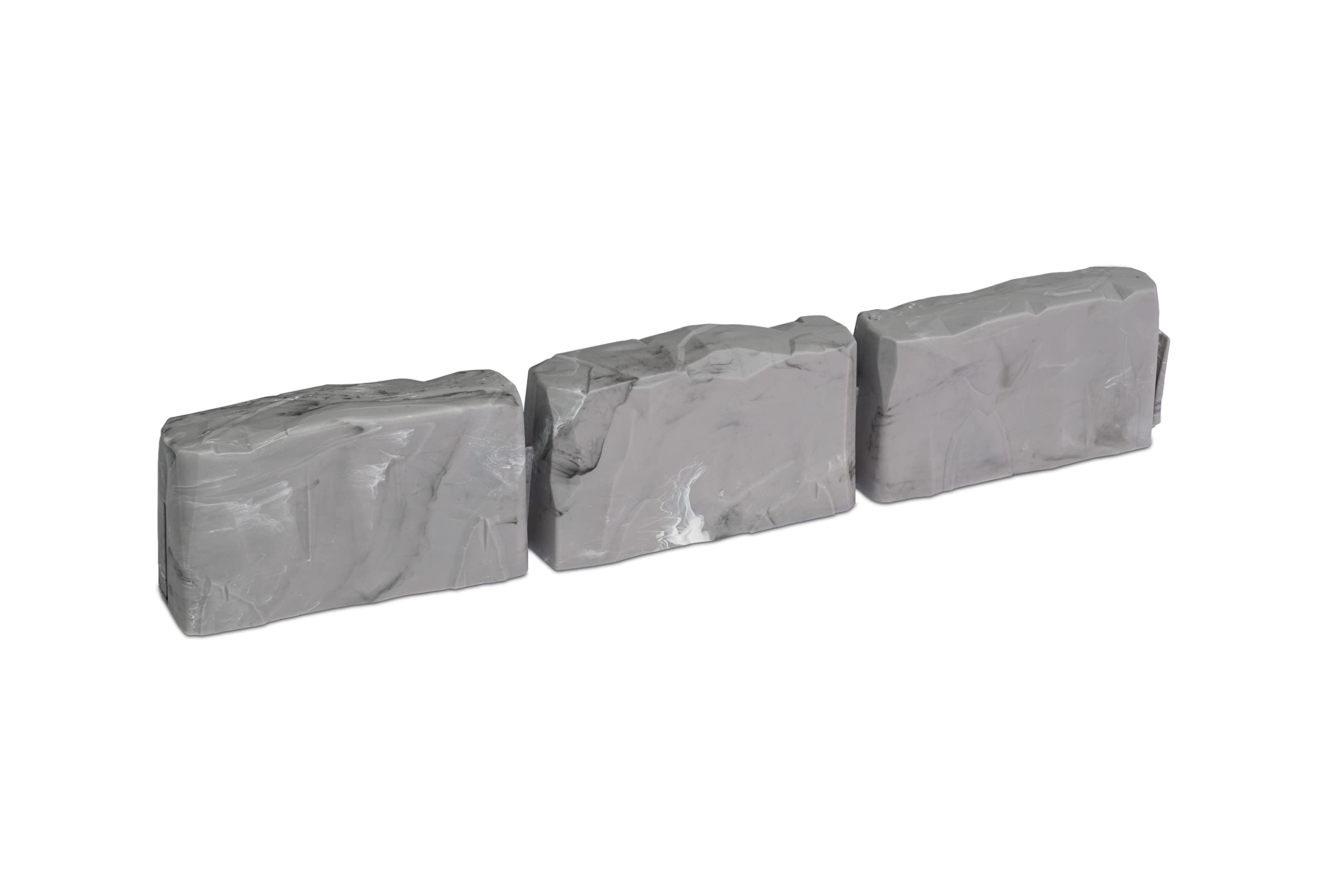 EasyFlex No-Dig Landscape Edging Kit – 15 Ft Stone-Look Garden Border