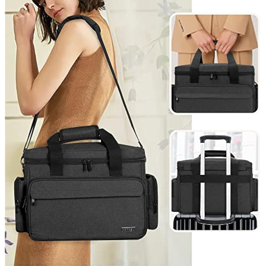 BAFASO Large Makeup Bag | Travel Cosmetic Organizer with 2 Pouches