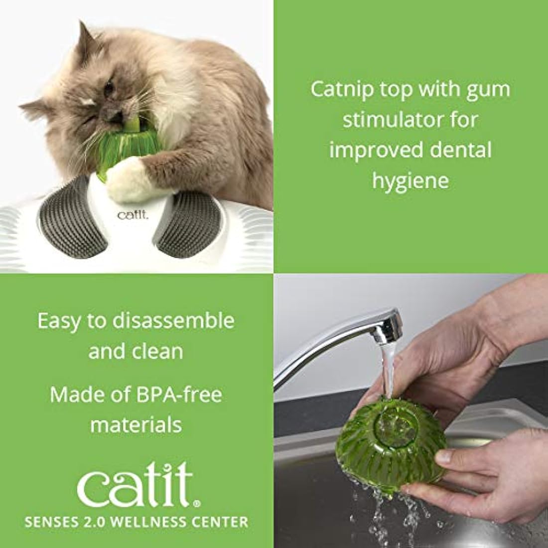 Catit Senses Wellness Centre – Cat Massager with Catnip & Gum Stimulator