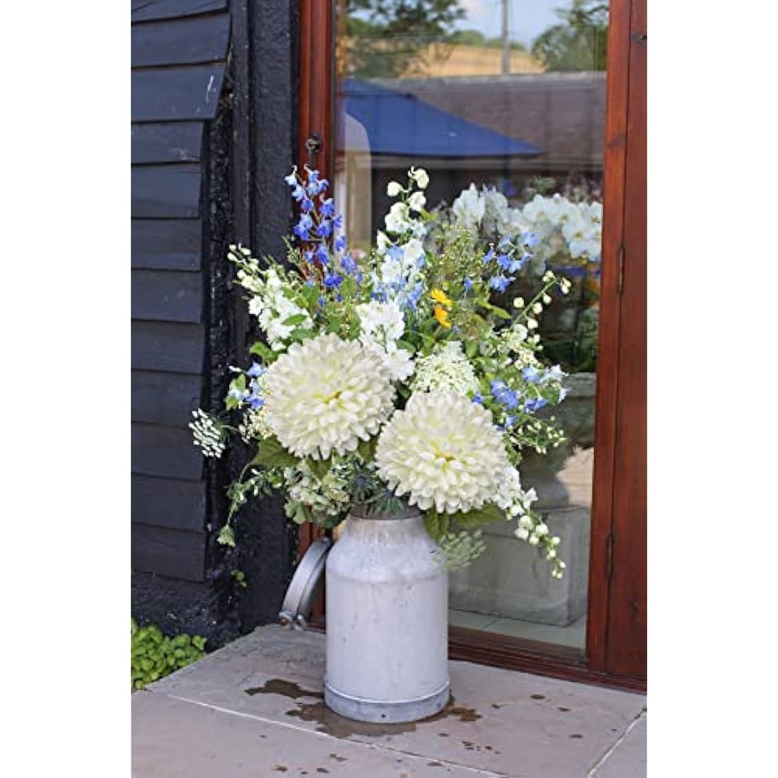 Large White Silk Chrysanthemum Flowers - 4 Pcs Faux Ball Flowers
