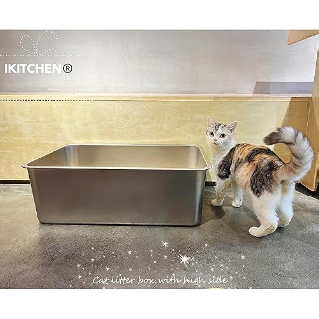 Stainless Steel Cat Litter Box – Extra Large High Sided Metal