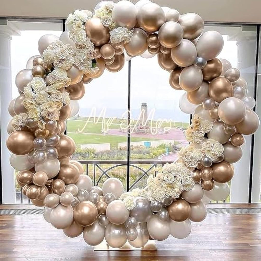 Jolof Store 60PCS Nude White Gold Balloons – Boho Latex Party Kit