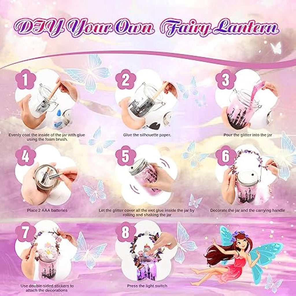 Qukir Fairy Lantern Craft Kit – DIY Unicorn Night Light for Girls Age 6-12