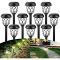 HELESIN Solar Garden Lights – 10 Pack Waterproof LED Pathway Lighting