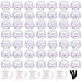 Yalbdopo 50-Piece 5g Diamond Cosmetic Jars with Spatulas | Clear Plastic