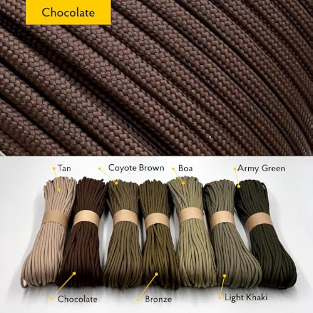 EDCX 550 Paracord Type III – 4mm Nylon Rope for DIY, Camping & Survival