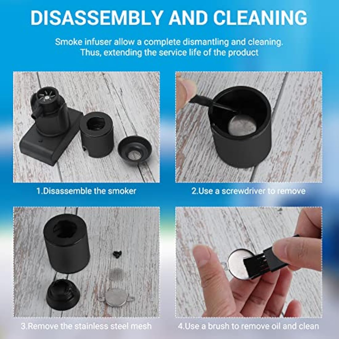 BORUiT Portable Food Smoking Gun | Wood Smoke Infuser for Cocktails & Meat
