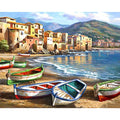 Jolof Store Paint by Numbers Kit for Adults & Kids - Boat DIY Canvas 16x20