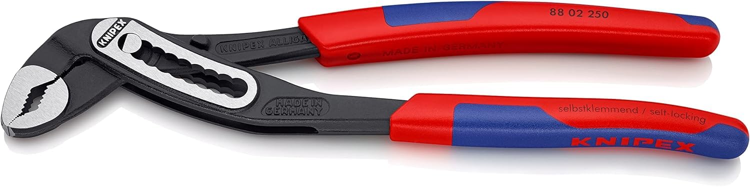 KNIPEX Alligator Water Pump Pliers – 250 mm Slim Multi-Component Grips